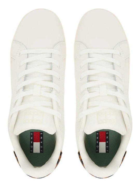 Флатформи Sneakers Εκρού Λεοπαρ