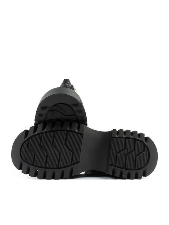 Leather Women's Ankle Boots Black