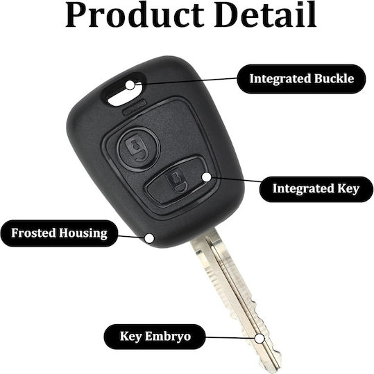 Husă Pentru Chei Auto 2 Butoane Compatibilă Toyota Aygo Peugeot 107 Citroen C1