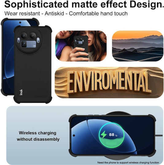 Imak Matte Back Cover Σιλικόνης Μαύρο (Realme GT 8 Pro)