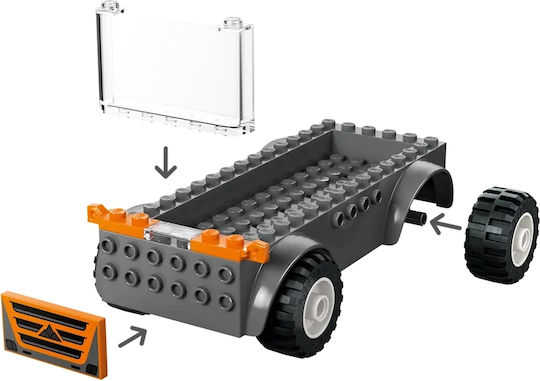 LEGO City Мотоциклетен Транспортьор за 4+ Години 88 Бройки