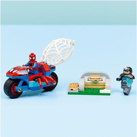 LEGO Spider-Man Spidey on His Motorcycle vs Rhino for Ages 4+ 61 Pieces