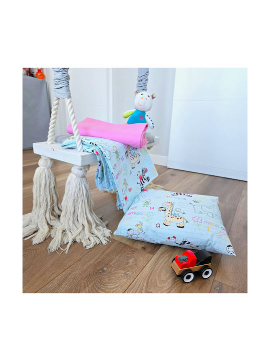 Kotonia Home Seturi de cearșafuri pentru bebeluși Pentru Patut Bumbac cu Cauciuc Roz 60x120buc