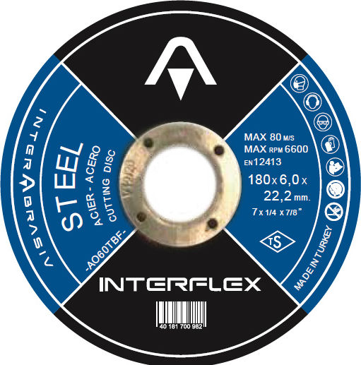Inter Abrasiv Cutting Disc Metal Hole Diameter 180mm 1pcs
