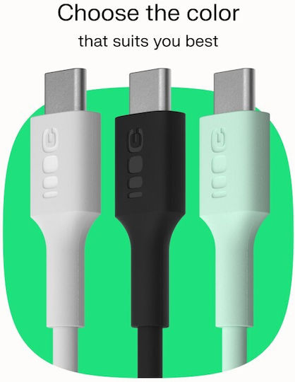 Green Cell USB 2.0 Cable USB-C male - USB-C 100W Green 1.2m