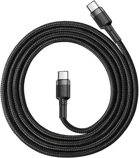 Baseus USB 2.0 Cable USB-C male - USB-C 60W Μαύρο 2m 2τμχ