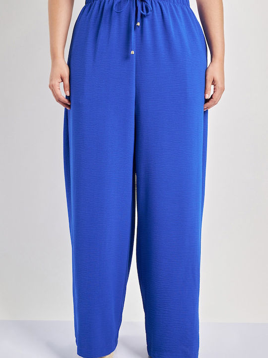 Femei Din material textil Pantaloni cu elastic Albastră