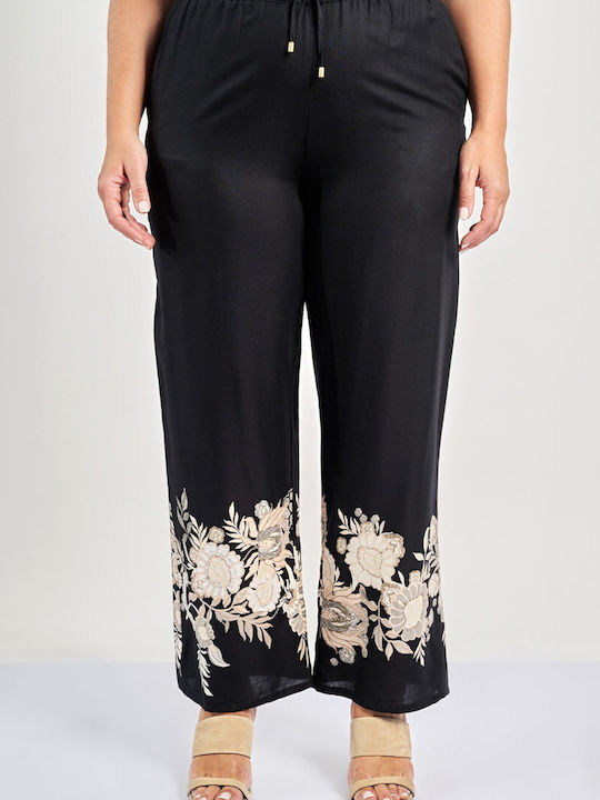 Femei Din material textil Pantaloni cu elastic Floral Floral Border
