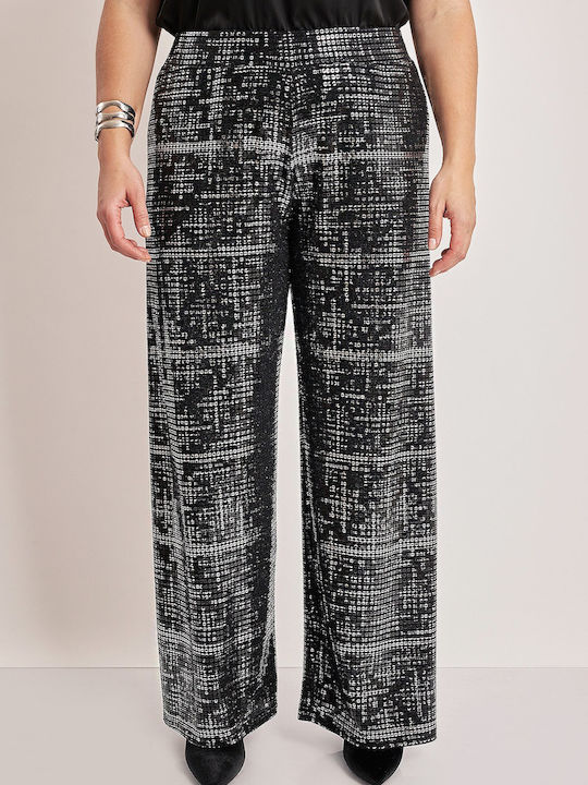 Femei Din material textil Pantaloni cu elastic Neagră cu Paiete