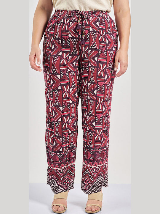 Femei Din material textil Pantaloni cu elastic Roșie