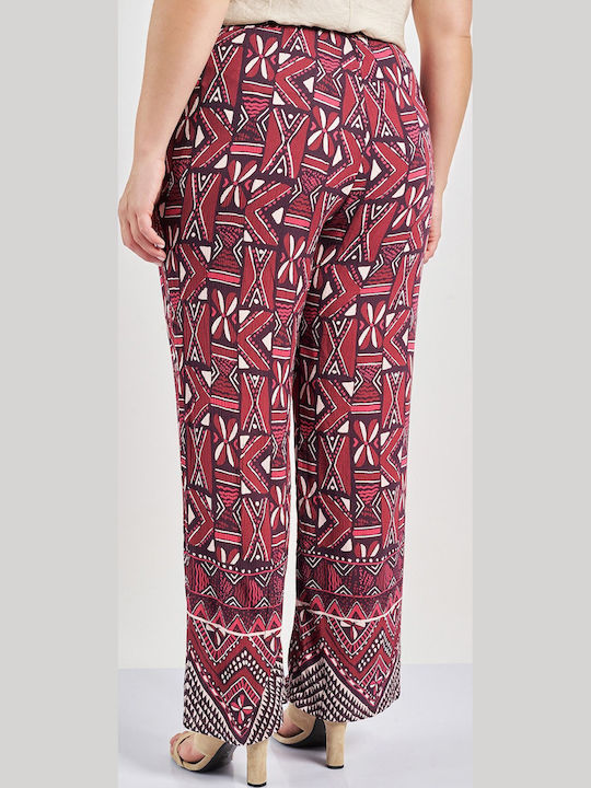Femei Din material textil Pantaloni cu elastic Roșie