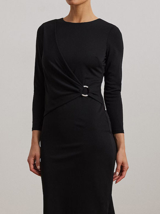 Midi Abendkleid Schwarz