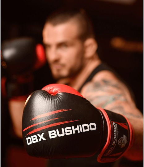 DBX Bushido ARB-415 Γάντια Πυγμαχίας Δερμάτινα για Αγώνα Μαύρα