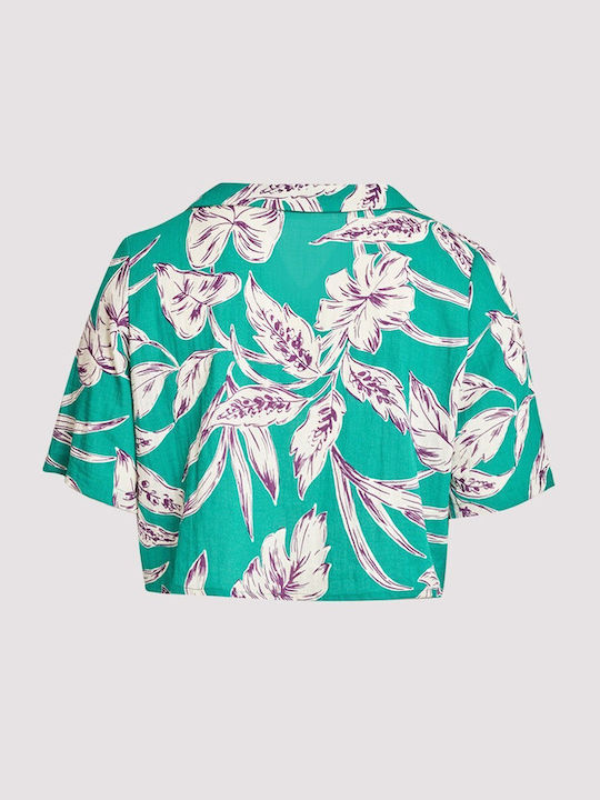 Дълъг ръкав Женска Лен Риза Floral Флорален