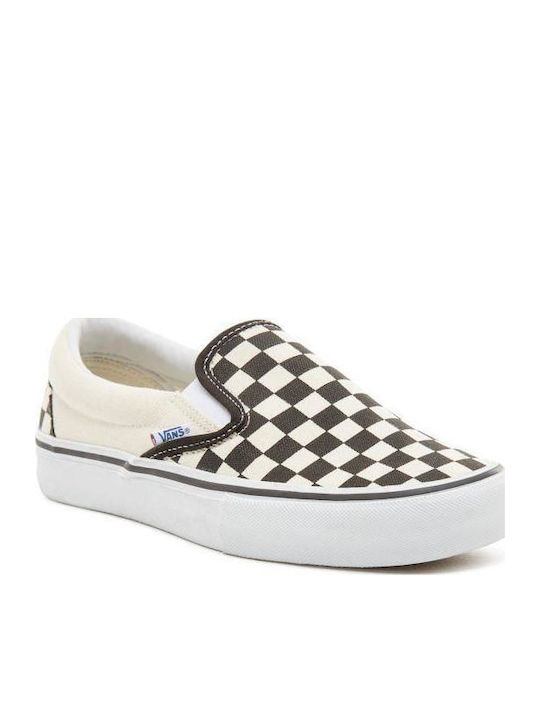Checkerboard Πάνινα Ανδρικά Slip-On Λευκά