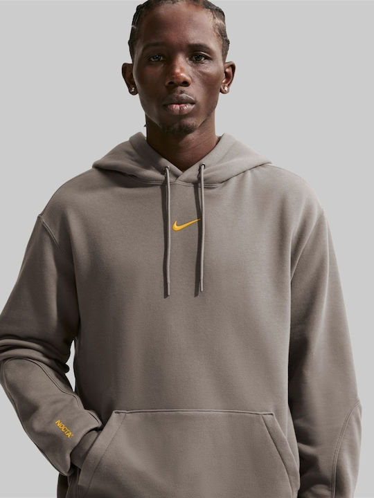 Nocta Fleece Sweatshirt mit Kapuze Grau