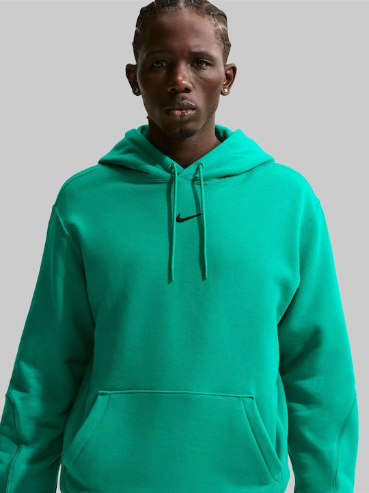 Nocta Fleece Φούτερ με Κουκούλα Χακί