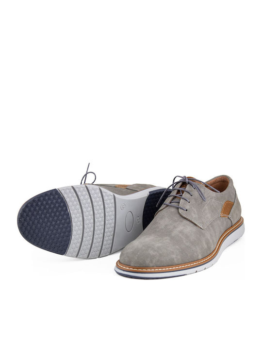 Men's Leather Casual Shoes Gray