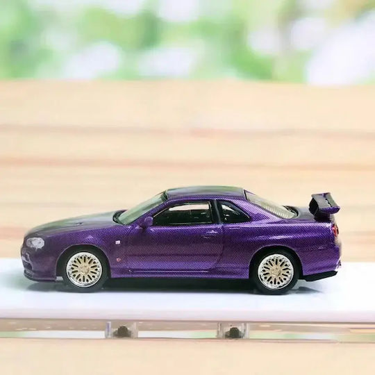 Nissan R34 V-spec Violet Car Model 1:64 Stance Hunter