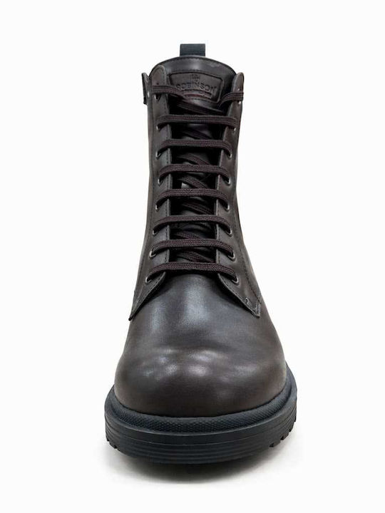 Leder Stiefeletten Damen Braun
