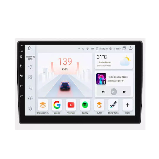 Car Audio System for Seat Ibiza 2008-2012 with A/C (Bluetooth/USB/WiFi/GPS/Apple-Carplay/Android-Auto) with Touch Screen 9"