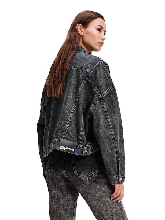 Women's Crop Jean Jacket for Spring or Autumn Denim