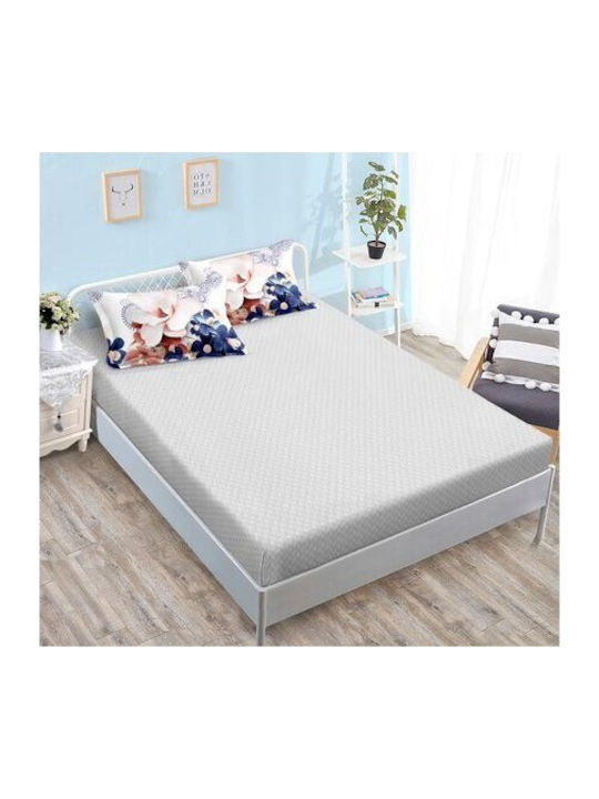 Kotonia Home Set Husă de Pilotă Dublă cu 2 Fețe de Pernă & 1 Cearsaf 200x230 Yoyo Floral