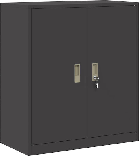 Метален Черен Офисен Шкаф 80x40x90см