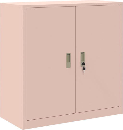 Ντουλάπι Γραφείου Μεταλλικό Ροζ 90x40x90cm