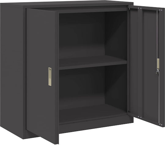 Dulap De Depozitare Pentru Birou Metalic Negru 90x40x90cm