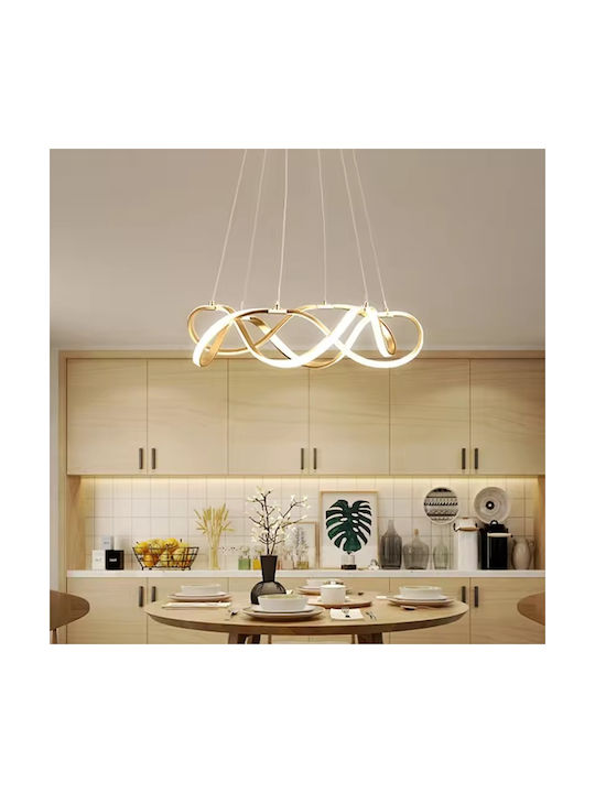 Adjustable Pendant Light Gold 55x55cm