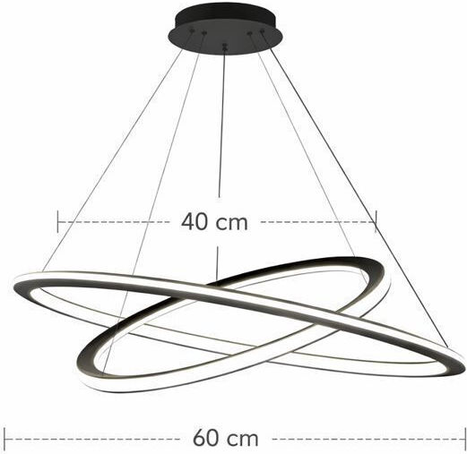 Verstellbar Hängelampe Schwarz