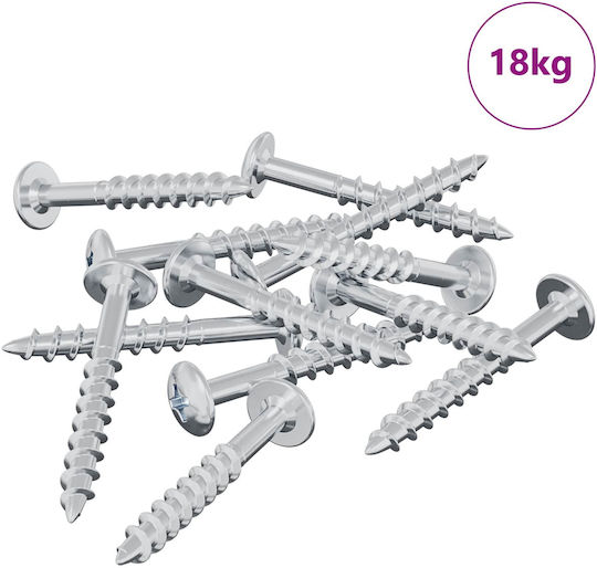 vidaXL Screw Metallic with Diameter M9.8 and Length 35mm 7792pcs