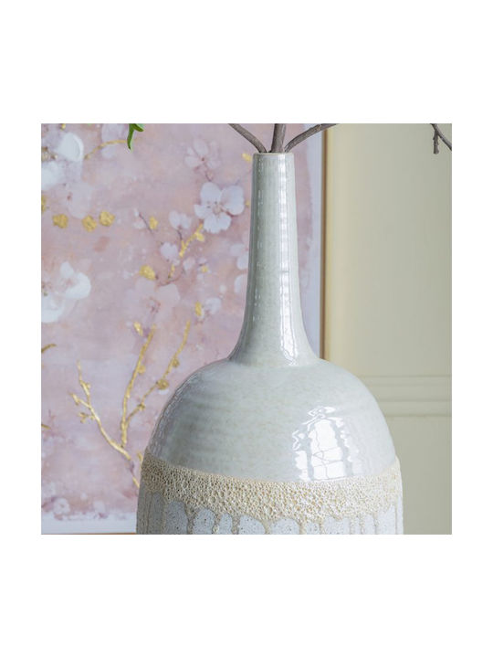 Artekko Διακοσμητικό Βάζο Κεραμικό Glazed Μπεζ Φ21xΥ60cm