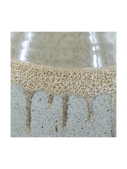 Artekko Decorative Vase Glazed Beige 18.5x18.5x44cm