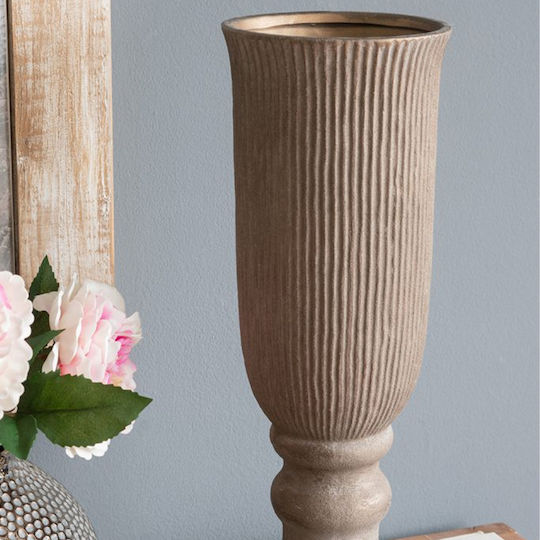 Artekko Decorative Vase Candia Brown 15.5x15.5x41.5cm