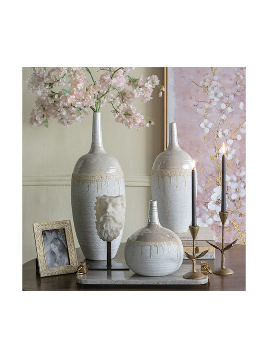Artekko Διακοσμητικό Βάζο Κεραμικό Glazed Μπεζ Φ21xΥ60cm