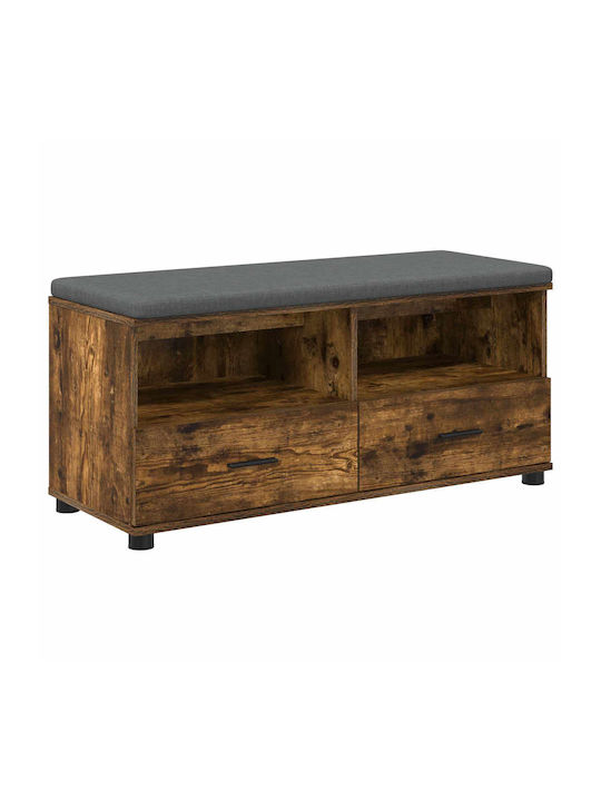 Entry Furniture with Bench Smoked Oak 100x38x46cm