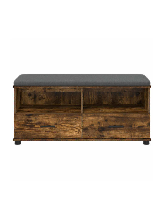 Entry Furniture with Bench Smoked Oak 100x38x46cm