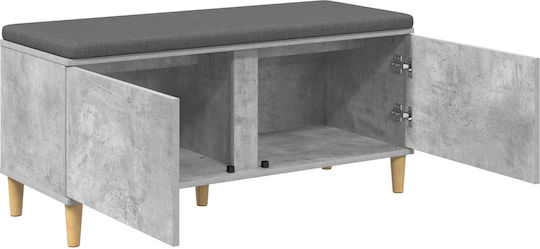 Entry Furniture with Bench Gray 60x38x46cm