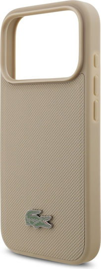 Lacoste Petit Pique Umschlag Rückseite Braun (iPhone 17 Pro)