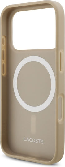 Lacoste Petit Pique Umschlag Rückseite Braun (iPhone 17 Pro)