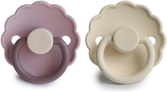 Frigg Daisy Pacifiers Silicone Lavender Haze/Cream for 6-18 months 2pcs