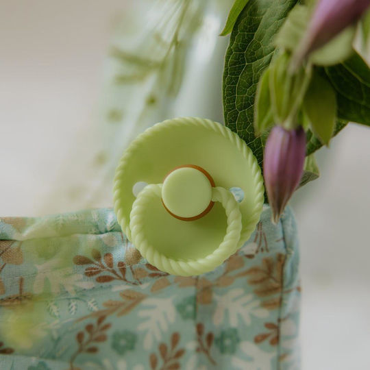 Frigg Rope Πιπίλες Σιλικόνης Silver Gray/Green Tea για 6-18 μηνών 2τμχ