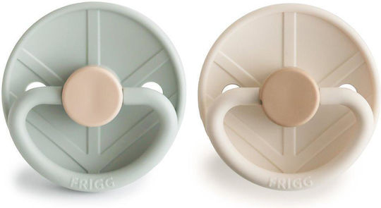 Frigg Little Viking Πιπίλες Σιλικόνης Sage/Cream για 0-6 μηνών 2τμχ