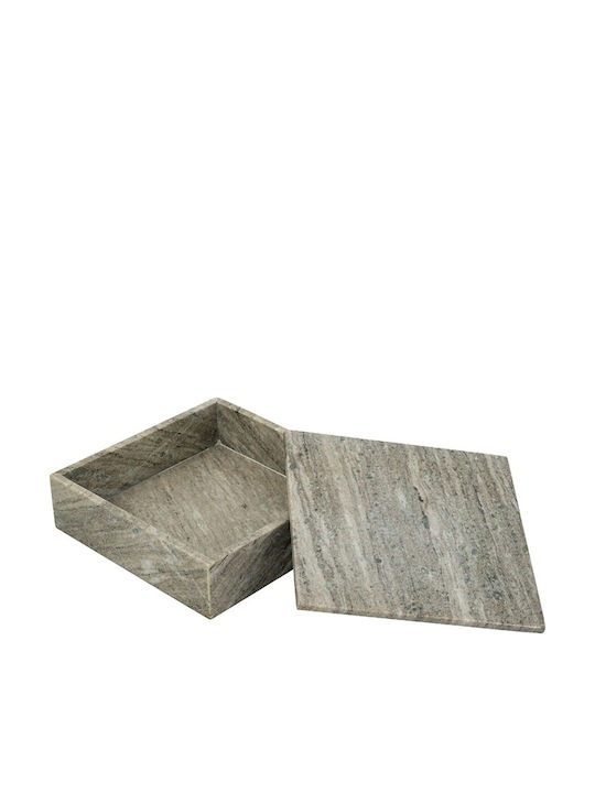 Artekko Κουτί Κοσμημάτων Γκρι 25x25x8cm