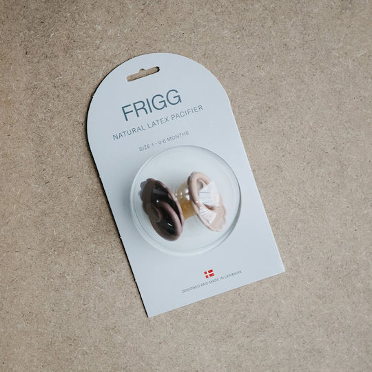 Frigg Moon Phase Pacifiers Silicone Night Cream/Twilight Mauve for 0-6 months 2pcs