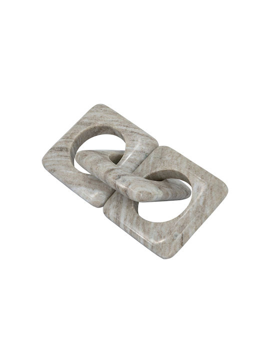 Artekko Marble Gray Marble Decorative Chain 26x10x2.5 Cm