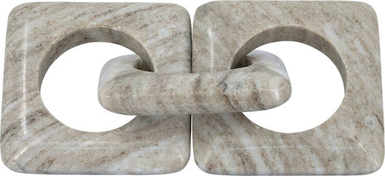 Artekko Marmor Graue Tischdekoration Kette 26x10x2.5 cm