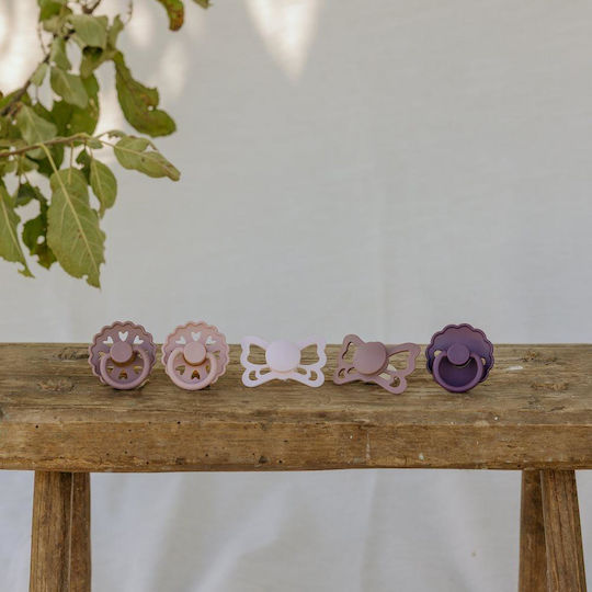 Frigg Fairytale Πιπίλες Καουτσούκ Mauve/Primrose για 0-6 μηνών 2τμχ